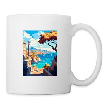 Rhodes Grèce Décoration Vintage Voyage Affiche WPA - Mug blanc - blanc - Droite