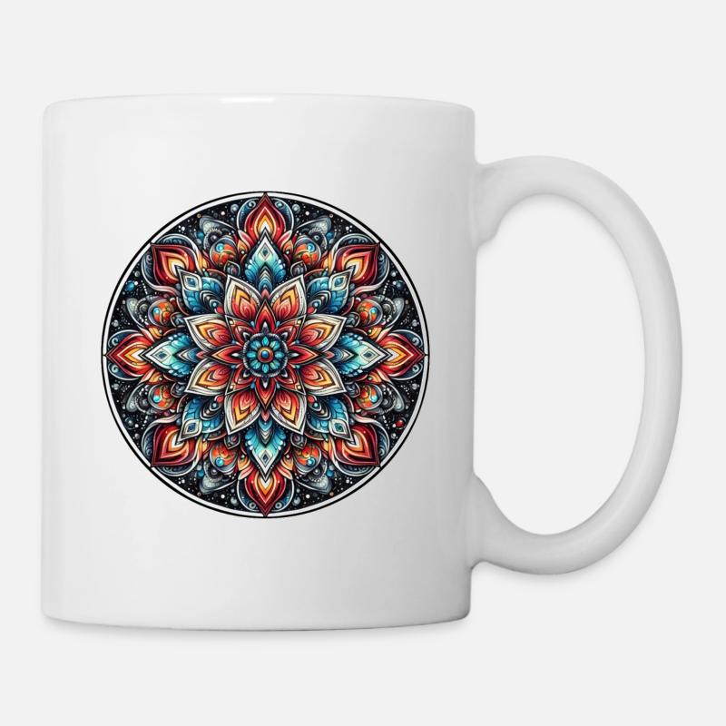 Mandala Armonia da scuro a luce - Tazza - bianco