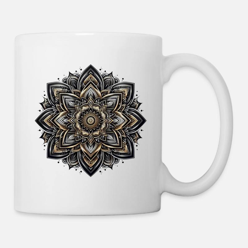 Mandala Harmony middle - Mug - white