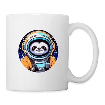 Faultier Astronaut Illustration - Tasse - Weiß - Rechts