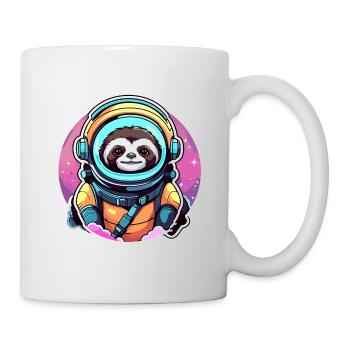 Faultier Astronaut Illustration - Tasse - Weiß - Rechts