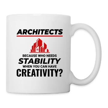 Architectes : privilégiez la créativité à la stabilité - Mug blanc - blanc - Droite