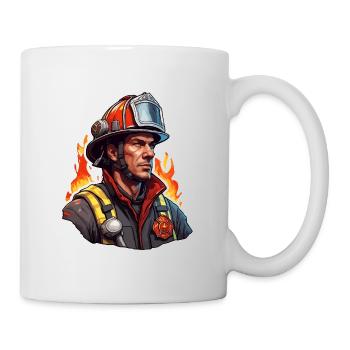 Pompier/Incendie/Incendie/Extinction/Héros - Mug blanc - blanc - Droite