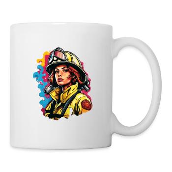 Pompier/Incendie/Incendie/Extinction/Héroïne - Mug blanc - blanc - Droite