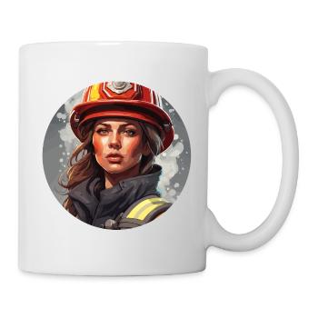 Pompier/Incendie/Incendie/Extinction/Héroïne - Mug blanc - blanc - Droite