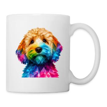 Modern geometric dog's muzzle cockapoo - Mug - white - Right