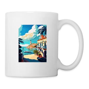 Estoril Portugal Vintage voyage affiche Souvenir - Mug blanc - blanc - Droite