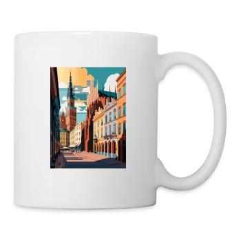 Cracovie Pologne Vintage voyage affiche WPA Souvenir - Mug blanc - blanc - Droite