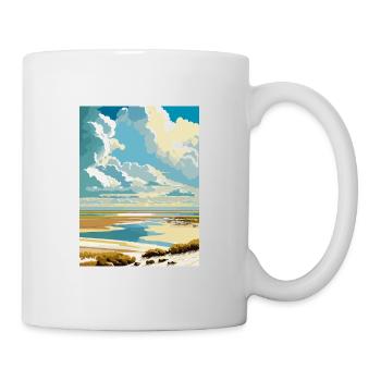 Mer des Wadden Pays-Bas Vintage voyage affiche WPA - Mug blanc - blanc - Droite