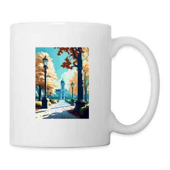 Brussels Park Belgium Vintage Travel Poster WPA - Mug - white - Right