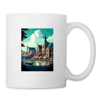 Zwolle Niederlande Vintage Reiseposter Souvenir - Tasse - Weiß - Rechts