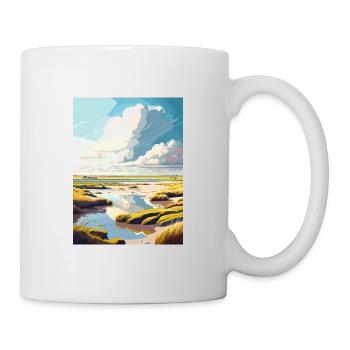 Texel Niederlande Vintage Reiseposter Souvenir - Tasse - Weiß - Rechts