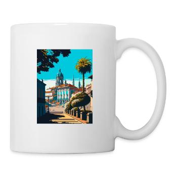Braga Portugal Vintage voyage affiche WPA Souvenir - Mug blanc - blanc - Droite