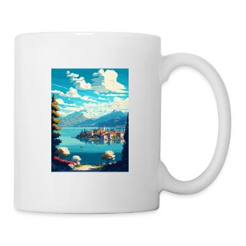 Lac Majeur Suisse Vintage Travel Poster - Mug blanc - blanc - Droite