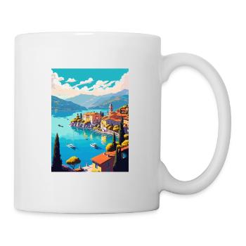Lago Maggiore Schweiz Vintage Reiseposter - Tasse - Weiß - Rechts