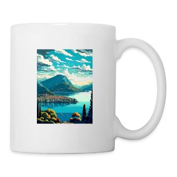 Lugano Suisse Vintage voyage affiche Souvenir - Mug blanc - blanc - Droite