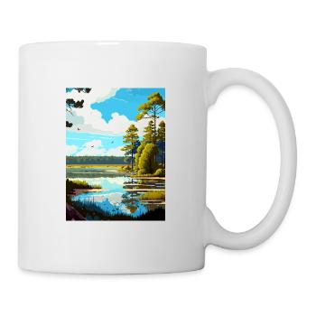 Hoge Kempen Belgium Vintage Travel Poster Souvenir - Mug - white - Right