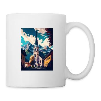 St. Johann in Tirol Österreich Vintage Reiseposter - Tasse - Weiß - Rechts