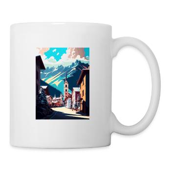 Schladming Autriche Vintage voyage affiche Souvenir - Mug blanc - blanc - Droite