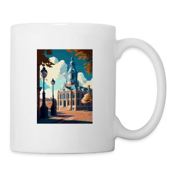 Breda Niederlande Vintage Reiseposter Souvenir - Tasse - Weiß - Rechts