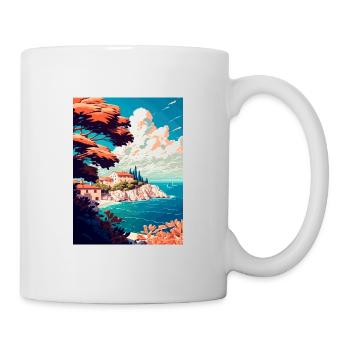 Punta Rata Kroatien Vintage Reiseposter Souvenir - Tasse - Weiß - Rechts