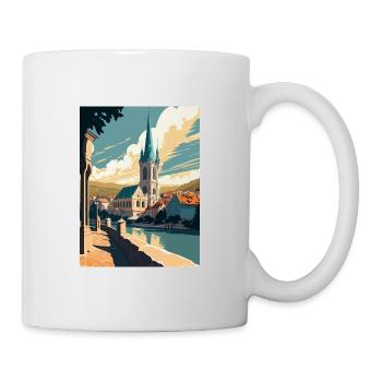 Krems An der Donau Österreich Vintage Reiseposter - Tasse - Weiß - Rechts