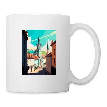 Linz Austria Vintage Travel Poster WPA Souvenir - Mug - white - Right