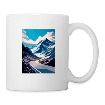Mountain Grossglockner Austria Travel Poster - Mug - white - Right