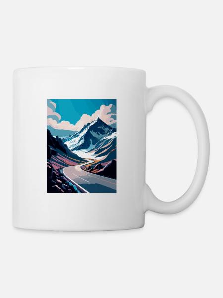 Mountain Grossglockner Austria Travel Poster - Mug - white