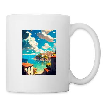 Vis Island Croatia Vintage Travel Poster Souvenir - Mug - white - Right