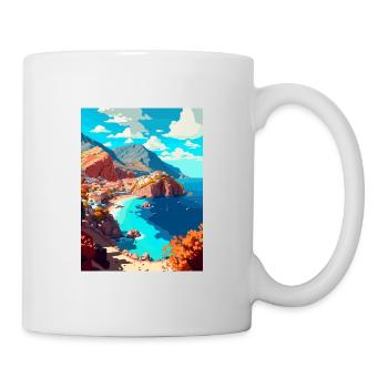 Karpathos Greece Decoration Vintage Travel Poster - Mug - white - Right
