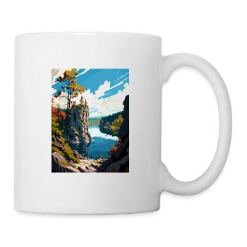 Parc national d’Ojcowski Pologne Affiche de voyage - Mug blanc - blanc - Droite