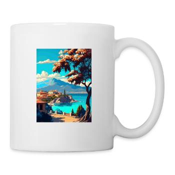 Kalamata Grèce Décoration Affiche de voyage vintage - Mug blanc - blanc - Droite