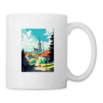 Tabor République tchèque Vintage voyage affiche WPA Art - Mug blanc - blanc - Droite