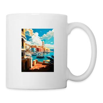 Héraklion Grèce décoration Vintage Travel Poster - Mug blanc - blanc - Droite
