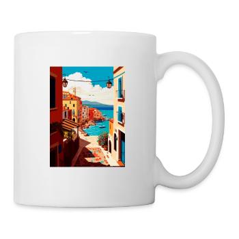 Chania Griechenland Dekoration Vintage Reiseposter WPA - Tasse - Weiß - Rechts