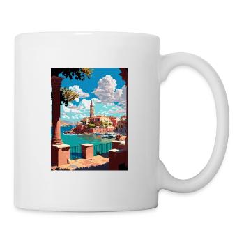 Chania Griechenland Dekoration Vintage Reiseposter WPA - Tasse - Weiß - Rechts