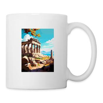 Athens Greece Decoration Vintage Travel Poster WPA - Mug - white - Right