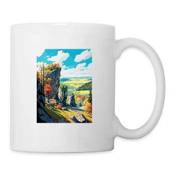 Mährischer Karst Tschechien Reiseplakat - Tasse - Weiß - Rechts