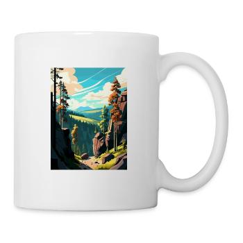 Podyji Tschechien Vintage Reiseposter WPA - Tasse - Weiß - Rechts