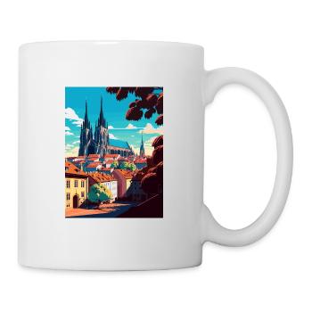 Brno Czech Republic Vintage Travel Poster Souvenir - Mug - white - Right