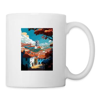 Tomar Portugal Vintage voyage affiche WPA Souvenir - Mug blanc - blanc - Droite