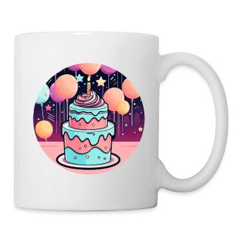 Birthday Cake Illustration - Mug - white - Right