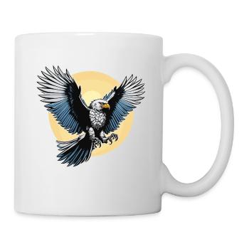 Adler Illustration - Tasse - Weiß - Rechts