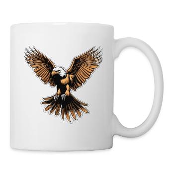 Adler Illustration - Tasse - Weiß - Rechts