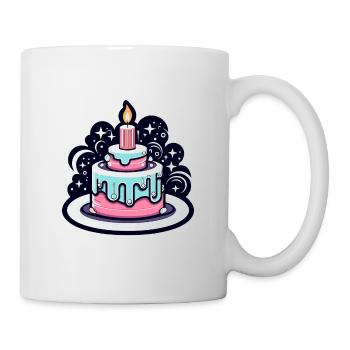 Birthday Cake Illustration - Mug - white - Right