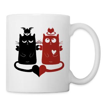 Engelchen und Teufelchen - Tasse - Weiß - Rechts