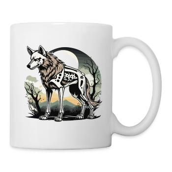 Wolf Skeleton Illustration - Mug - white - Right
