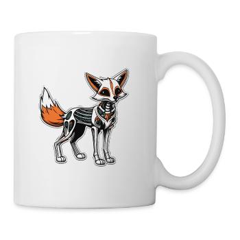 Fuchs Skelett Illustration - Tasse - Weiß - Rechts