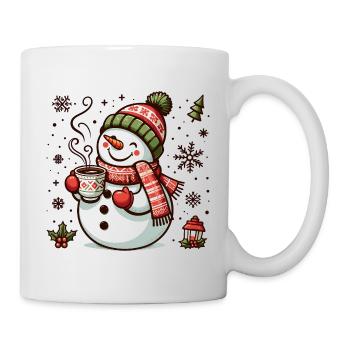 BONHOMME DE NEIGE BOISSON FROIDE CHALEUR CAFÉ THÉ HIVER - Mug blanc - blanc - Droite